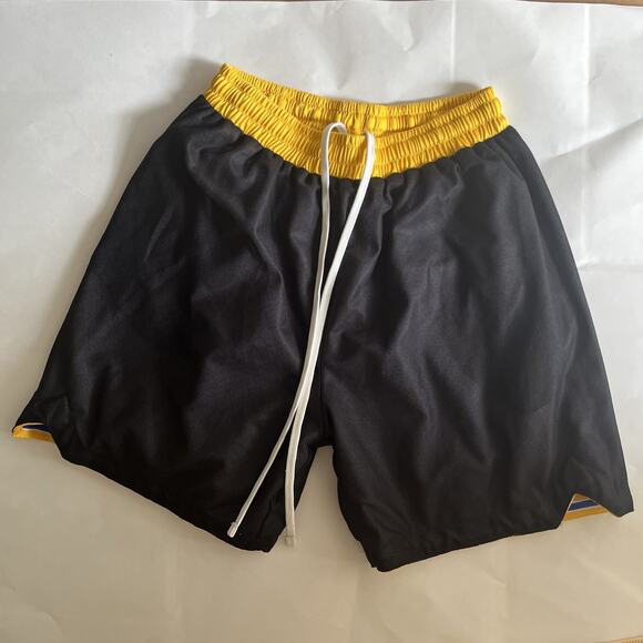 Aaron Kai -Collect & Select Swingman Shorts Men’s Large Golden State Blue yellow - Picture 13 of 14